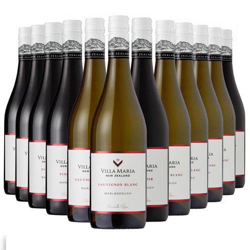 Case of 12 Villa Maria New Zealand Red & White Wine